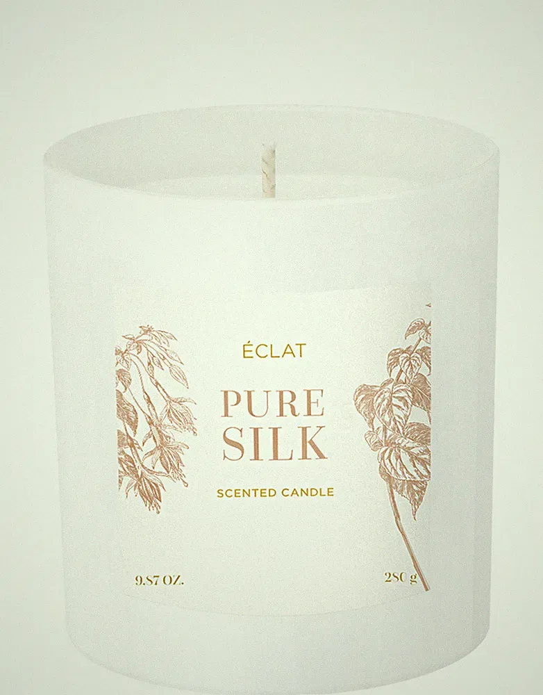 ÉCLAT Pure Silk Duftkerze - natürliches Sojawachs, Vegan, 280g Kerze, Geschenk