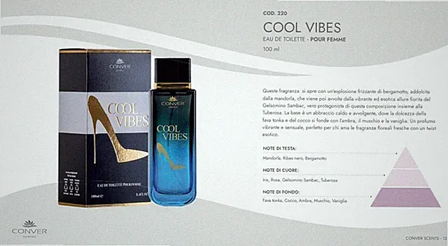 CONVER Cool Vibes EDT 100ml Damenduft blumig Jasmin Vanille Kokos