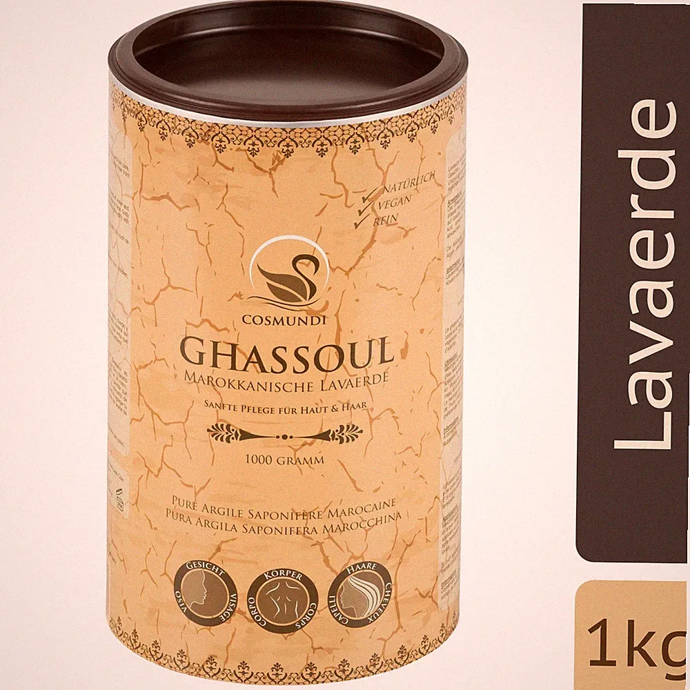 cosmundi Ghassoul Marokkanische Lavaerde - 1 kg mineralisches Tonerde-Pulver