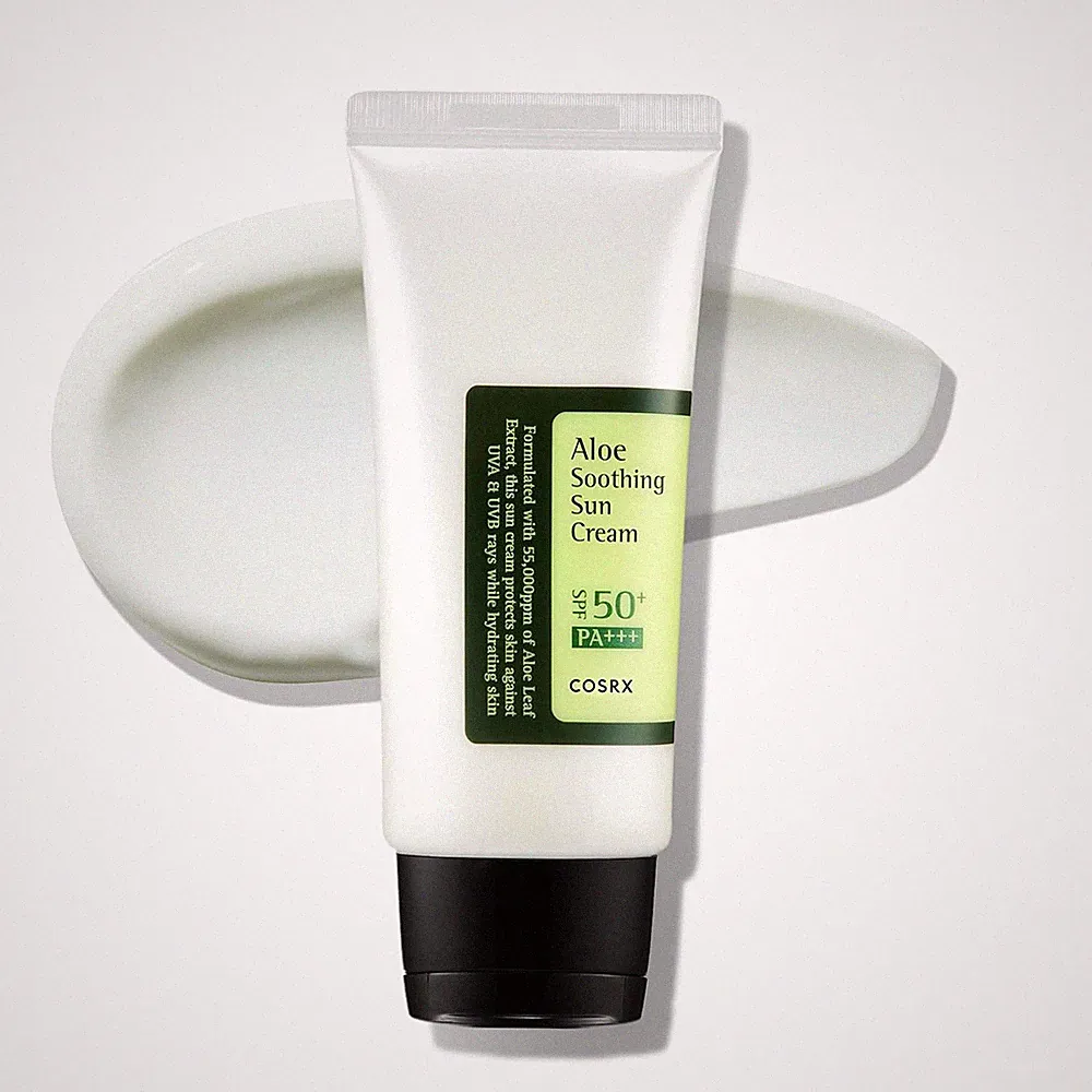 COSRX Aloe Soothing Sun Cream LSF 50, Feuchtigkeitsspendende Sonnencreme Mit Alo