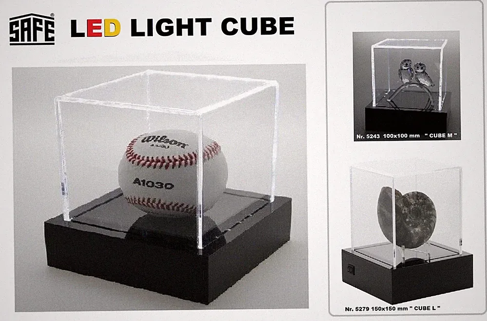Cubes-Light-Armbanduhren-Uhren-Vitrinen-Würfel-M-LED-100x100mm-SAFE-5243
