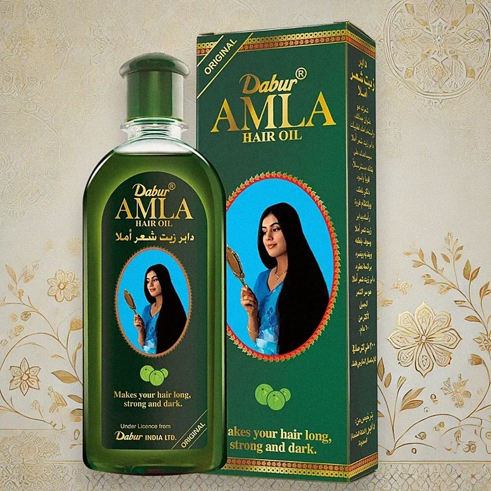 Dabur Amla Haaröl – 200 ml stärkt Haare Amla-Fruchtextrakt Haarausfall+Haarwuchs