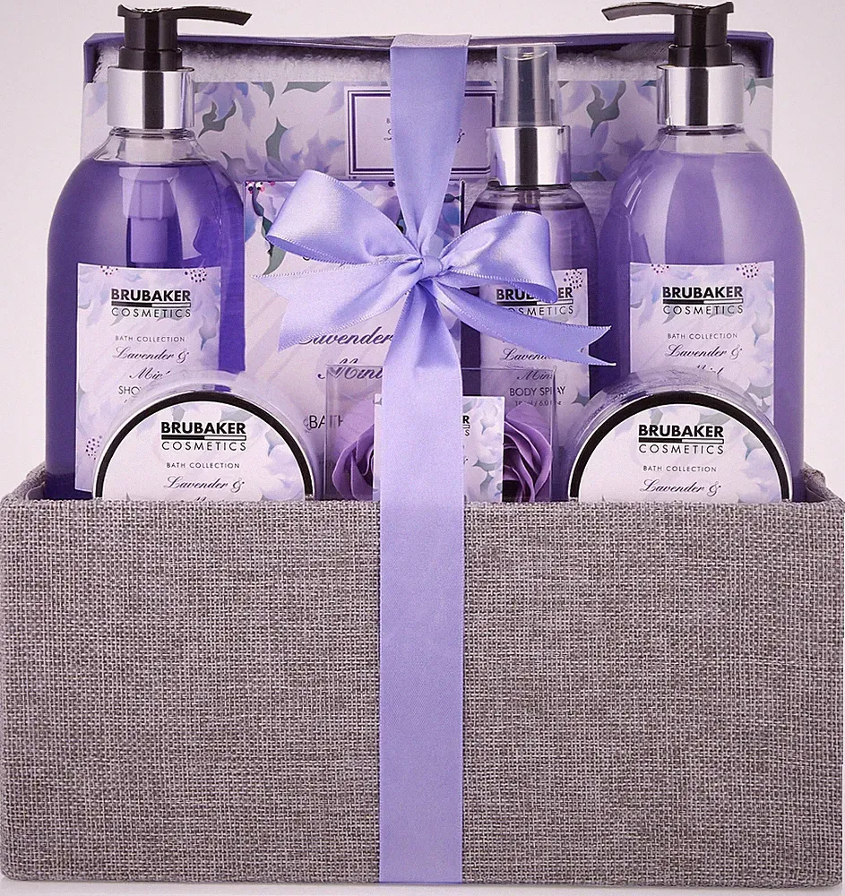 Damen Beauty Geschenkset Lavendel & Minze 12-tlg Badeset Körperpflege Set