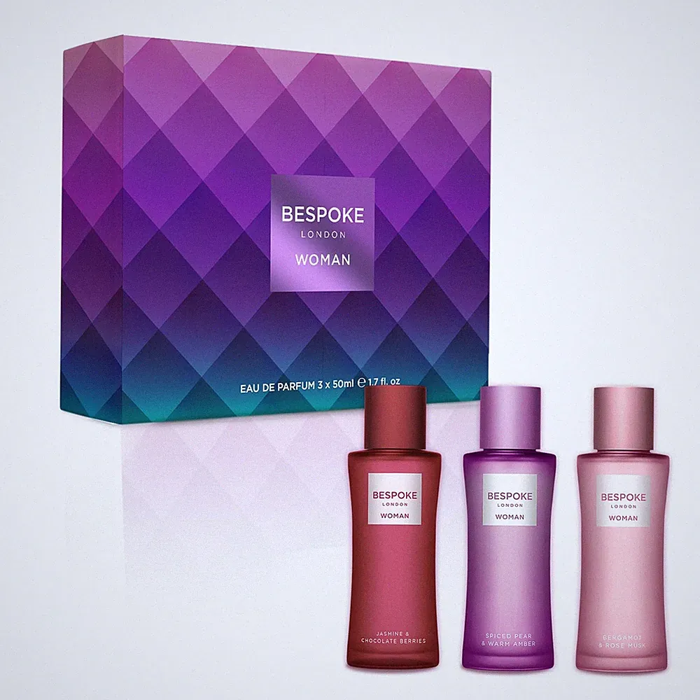 Damen Parfum Geschenkset 3 x 50ml – Bergamotte & Rosenmoschus, Gewürzbirne &...
