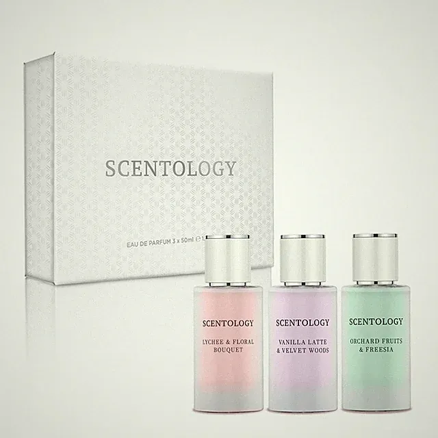 Damen Parfum Geschenkset 3 x 50ml – Vanille Latte & Samtige Hölzer, Litschi &...