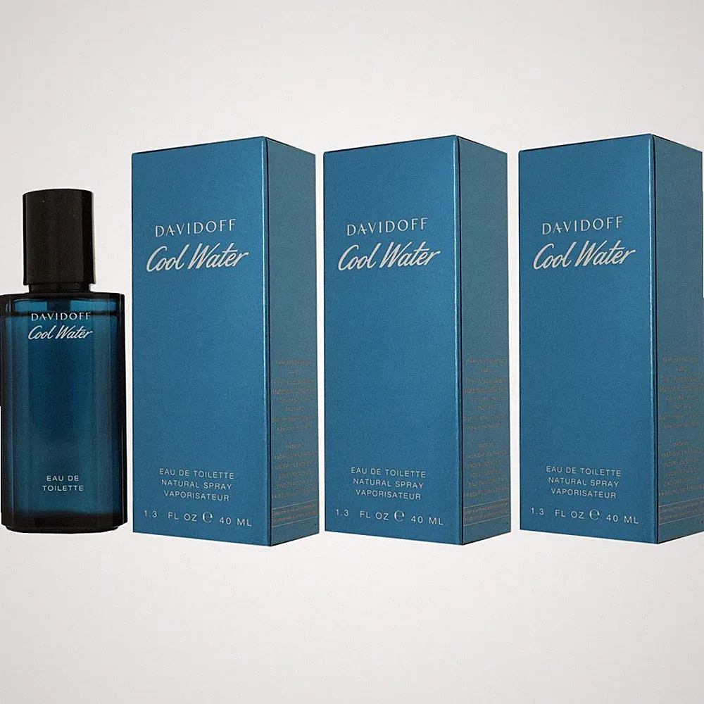Davidoff Cool Water 3 x 40 ml Eau de Toilette EDT Set Herrenparfum