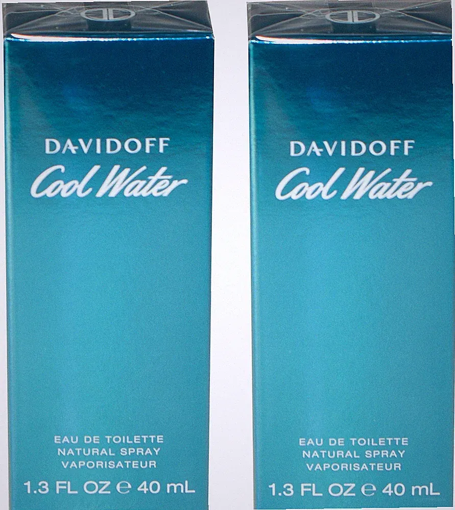 Davidoff Cool Water Eau de Toilette 40 ml x 2 Parfum für Herren Neu OVP