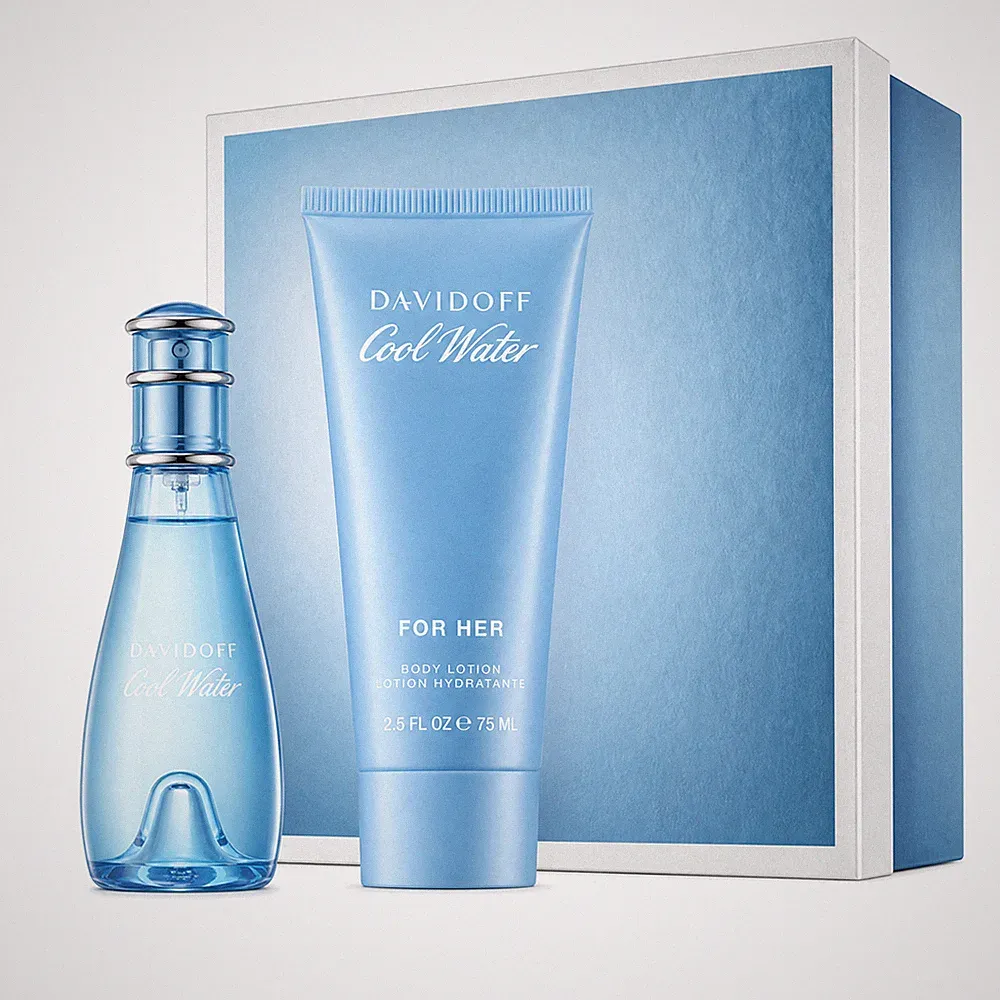 Davidoff Cool Water Woman Set mit Body Lotion 30ml+75ml