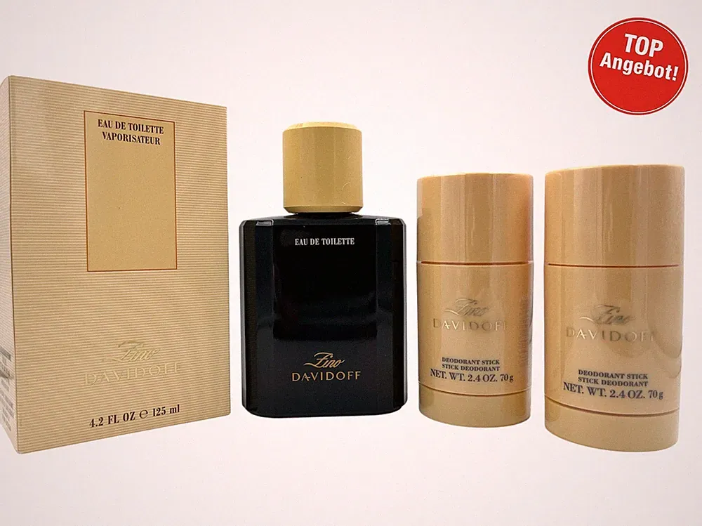 Davidoff Zino Men 125 ml EDT + 2 x 70g Zino Deodorant Stick NEU OVP Herrenparfum