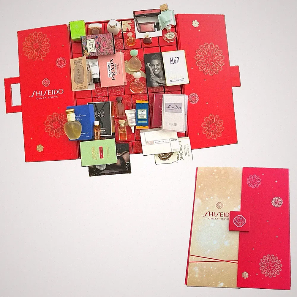 Deluxe Adventskalender Shiseido neu befüllt Parfum Proben / Miniaturen + Cremes♀