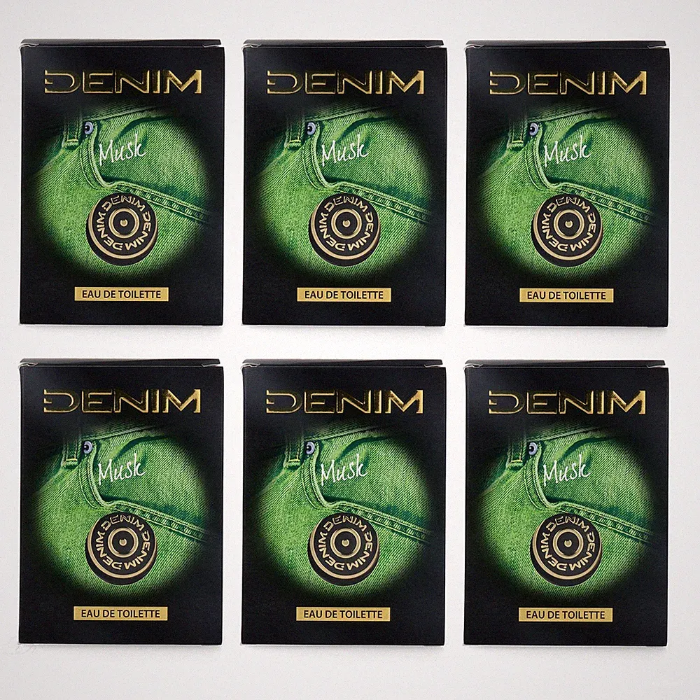 DENIM MUSK Eau de Toilette 6x 100ml - frisches Herren parfüm