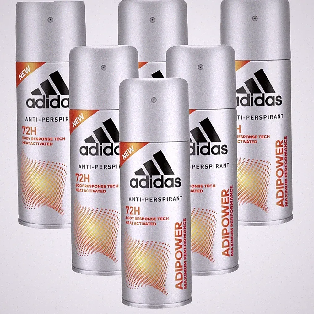 Deospray Deodorant 6 x Adidas ADIPOWER 72H Herren Parfüm Bodyspray 150ml