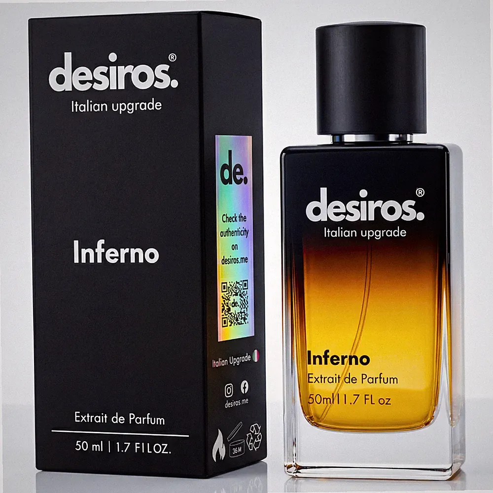 Desiros Inferno Herren Parfum mit Pheromonen 50ml Intensiver Extrakt Persistent