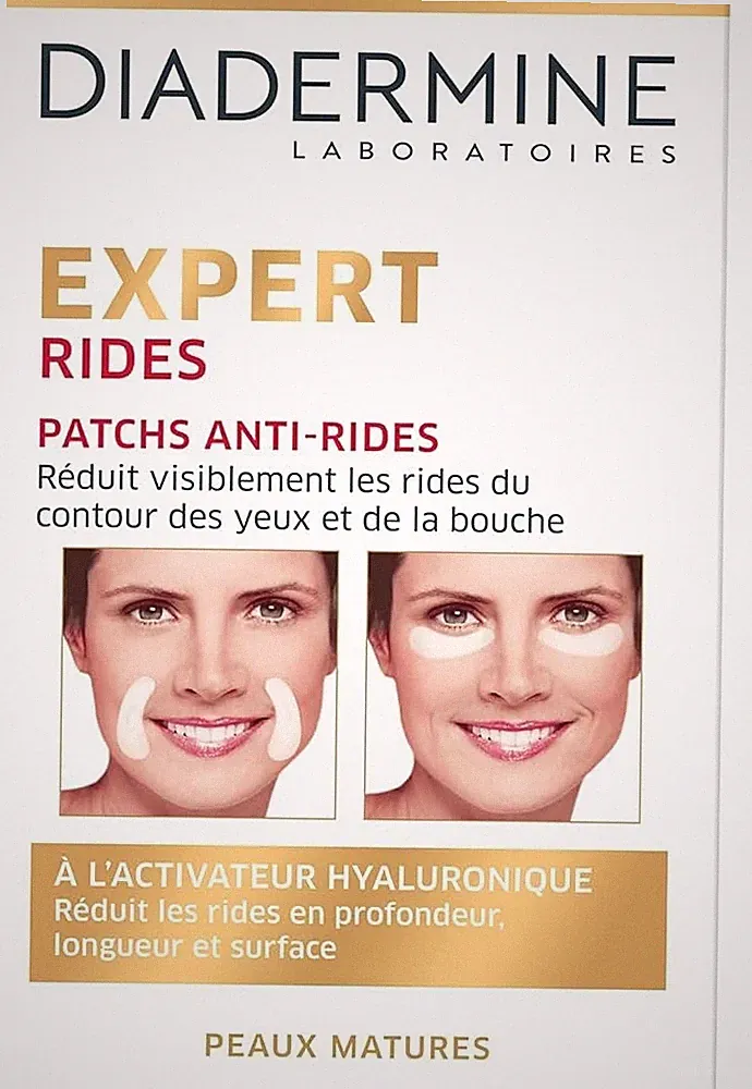 Diadermine Expert 12 Patchs Anti Falten Augen Mund Aktivator Hyaluron- Neu