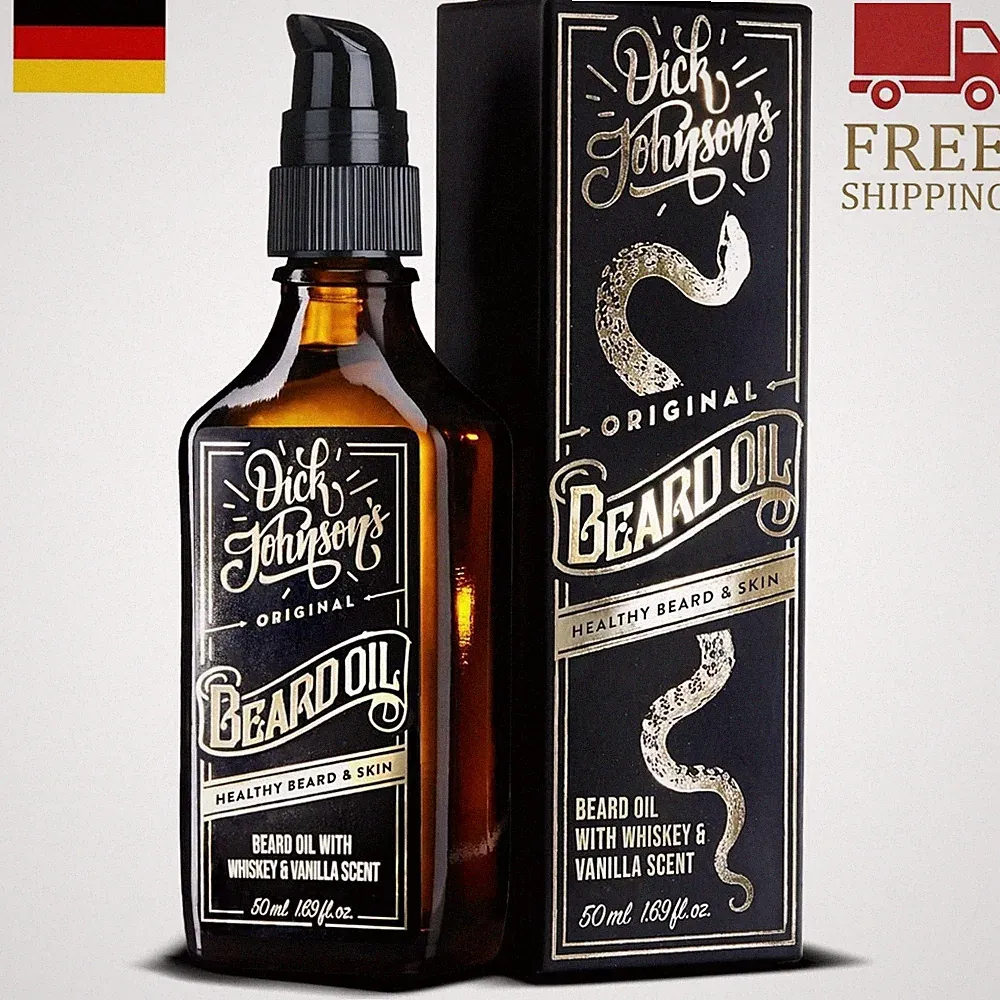 Dick Johnson Eau De Bartöl 50 Ml – Parfüm Männer Mit Whiskey Vanille-Duft