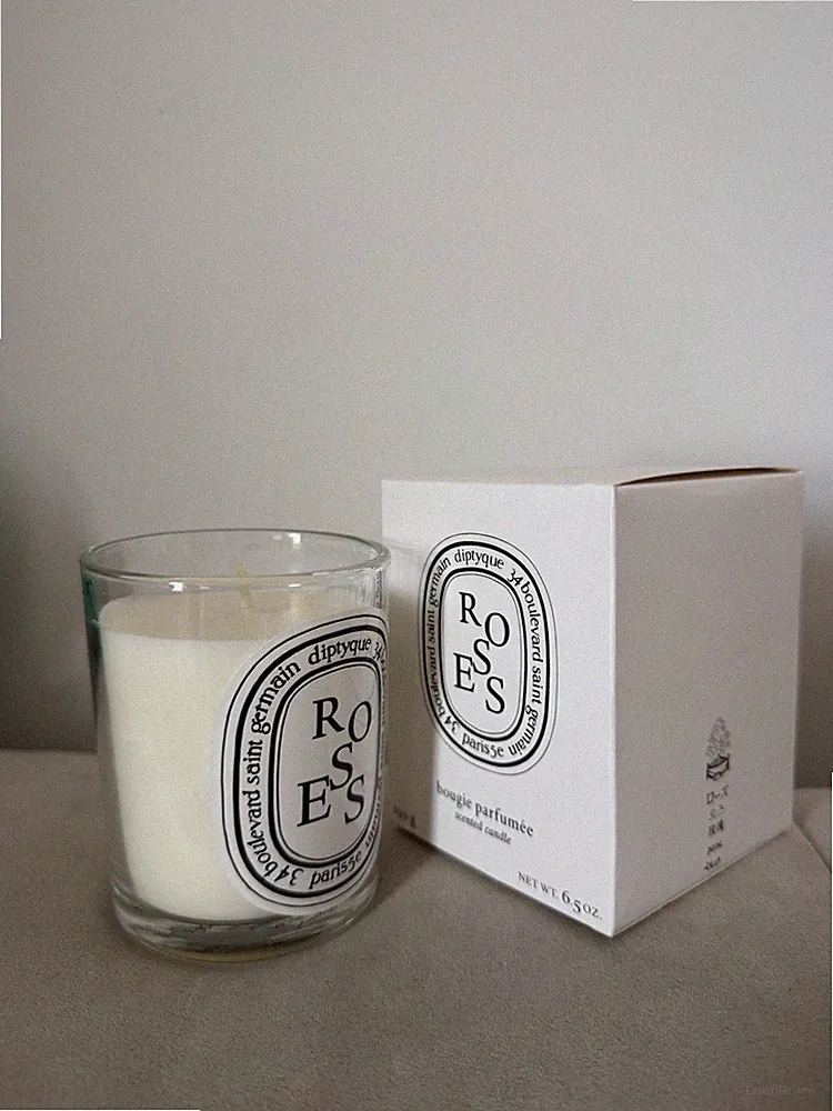 Diptyque Roses Scented Candle 190g 6.5oz New In Box Luxury Home Fragrance