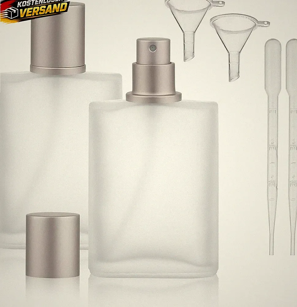 Doppelpack Parfümflaschen 50ml zum Befüllen für Reisen, vielseitige Zerstäuber