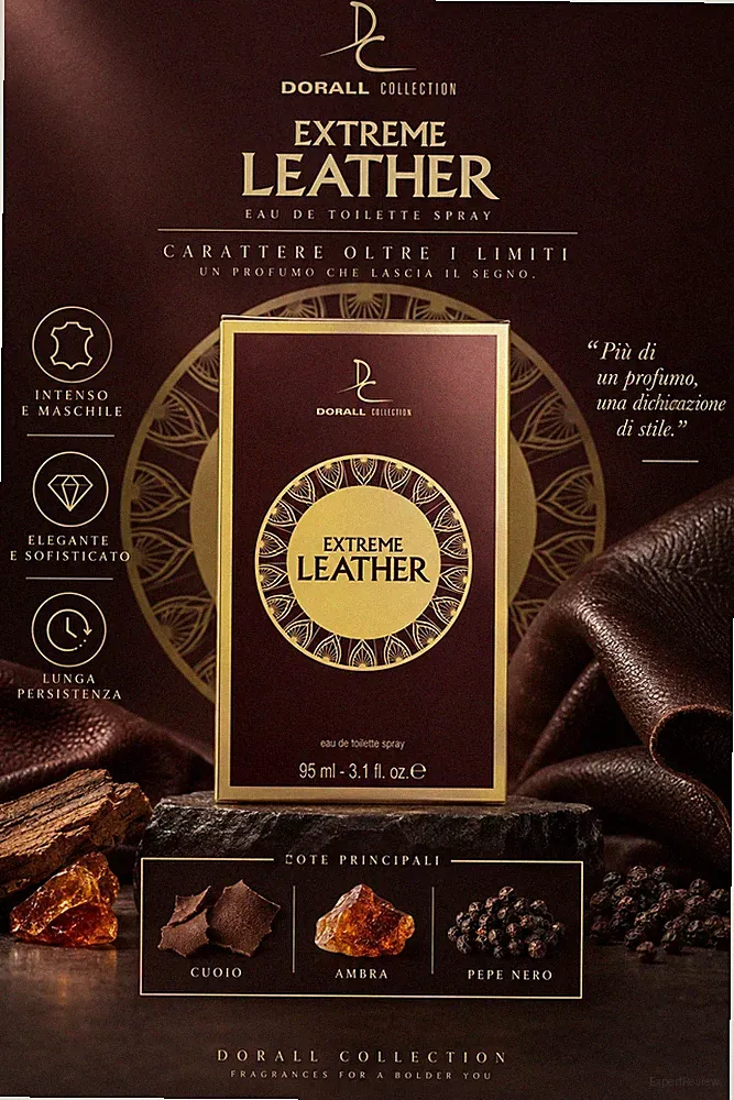 Dorall Extreme Leather Eau de Toilette Spray 95 ml Leder Bernstein Pfeffer schwarz