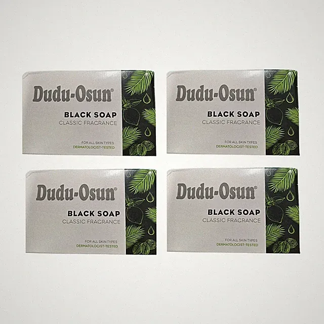 Dudu Osun African Black Soap 150g klassischer Duft, pur & natürlich 4er Pack