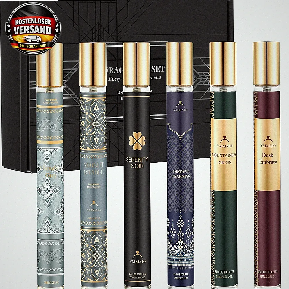 Dufset Herren 6x35ml Reisegröße langanhaltender maskuliner Duft vielseitig