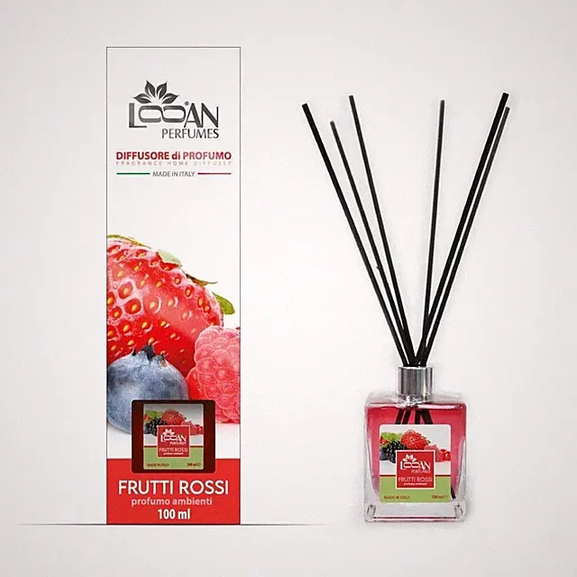 Duft Diffuser Aroma Stäbchen Raumdeo Rote Früchte 100ml dfh