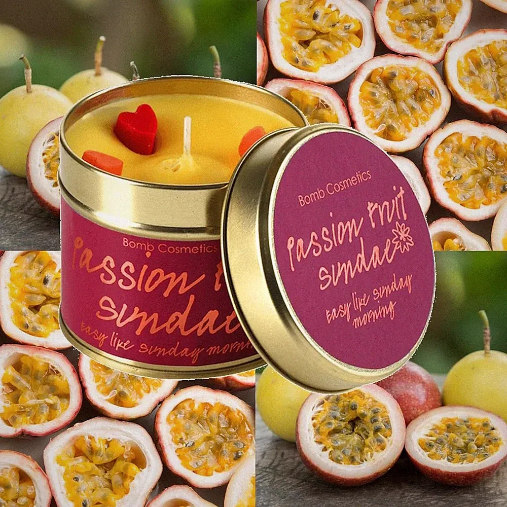 Duftkerze aus Dosen Passionsfrucht Eisbecher Duft Herzen Raumduft Geschenk