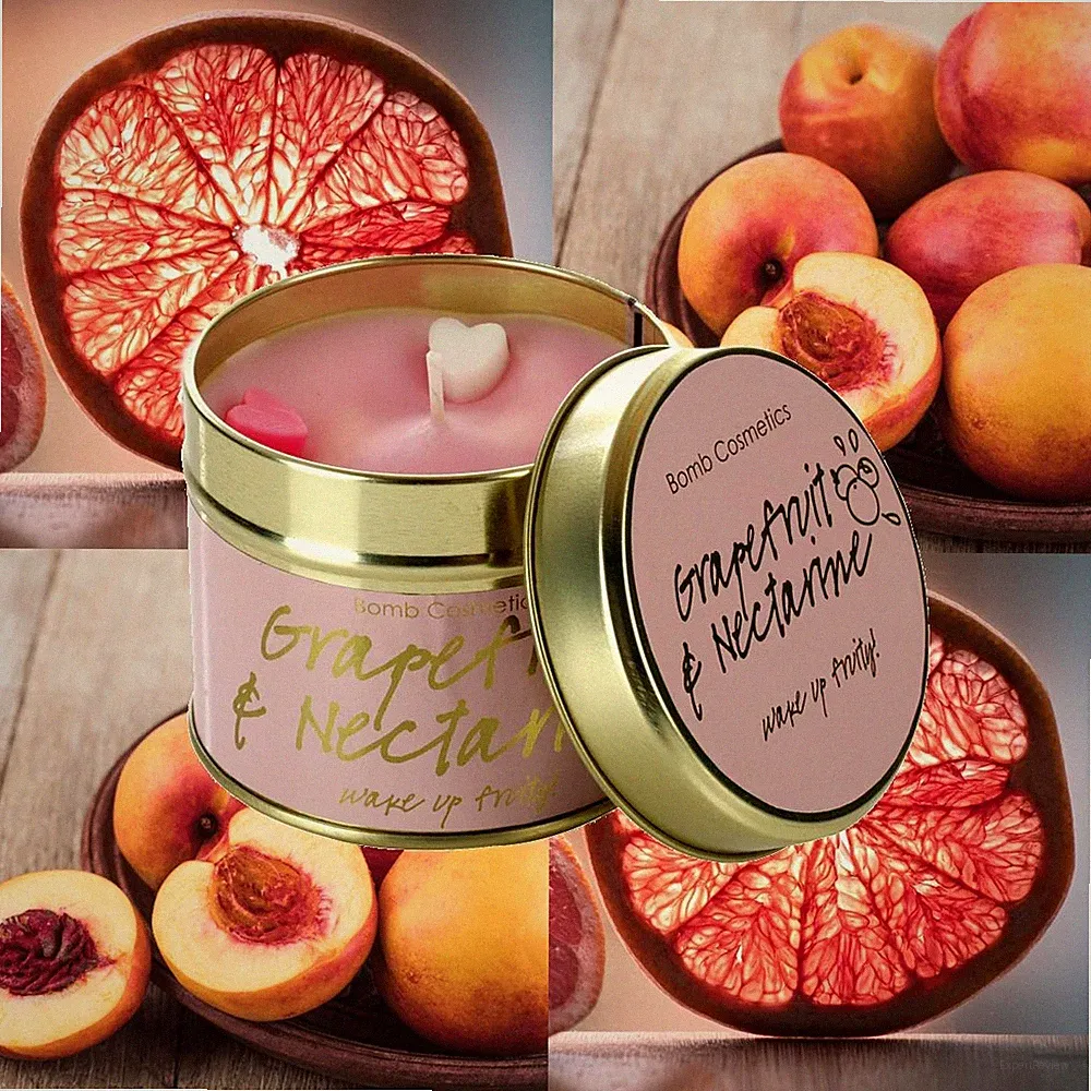 Duftkerze in Dosen Grapefruit Nektarine Duft Herzen Raumduft Geschenk