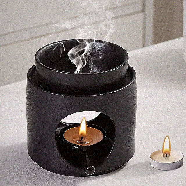 Duftlampe Ambiente Teelicht Aromalampe aus Keramik Stövchen für ätherische Öl...