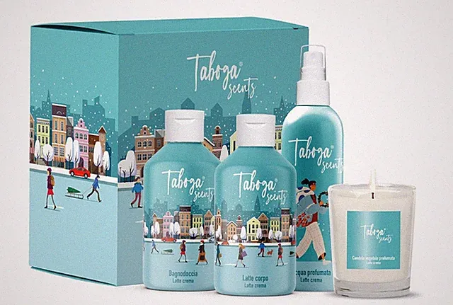 Duschset Körpermilch Duftwasser und Kerze Taboga Geschenkidee Weihnachten