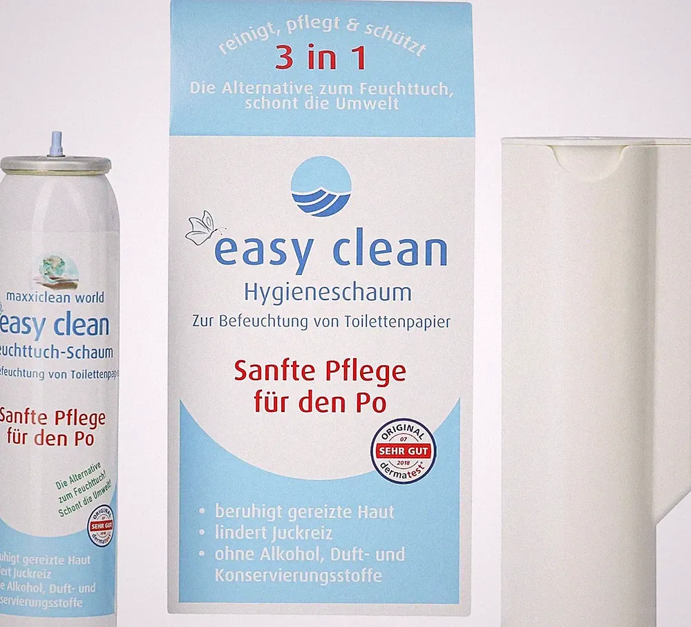 easy clean Feuchttuchschaum Starter Set – Popo Schaum für Toilettenpapier - Er