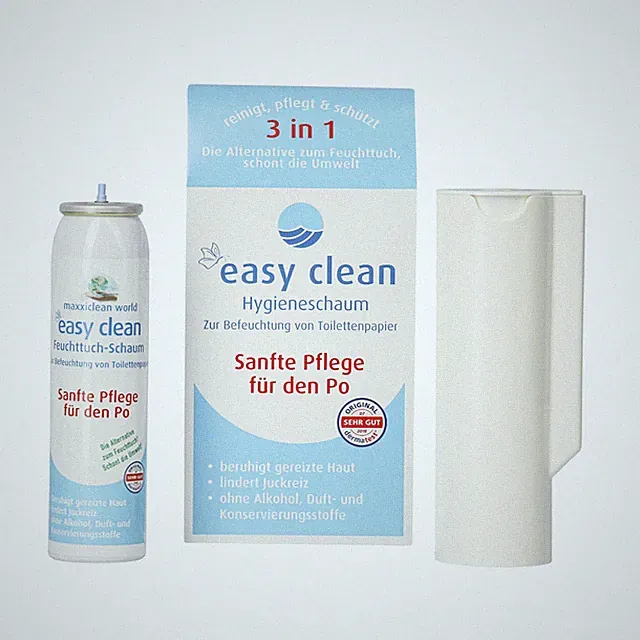 easy clean Feuchttuchschaum Starter Set – Popo Schaum für Toilettenpapier...