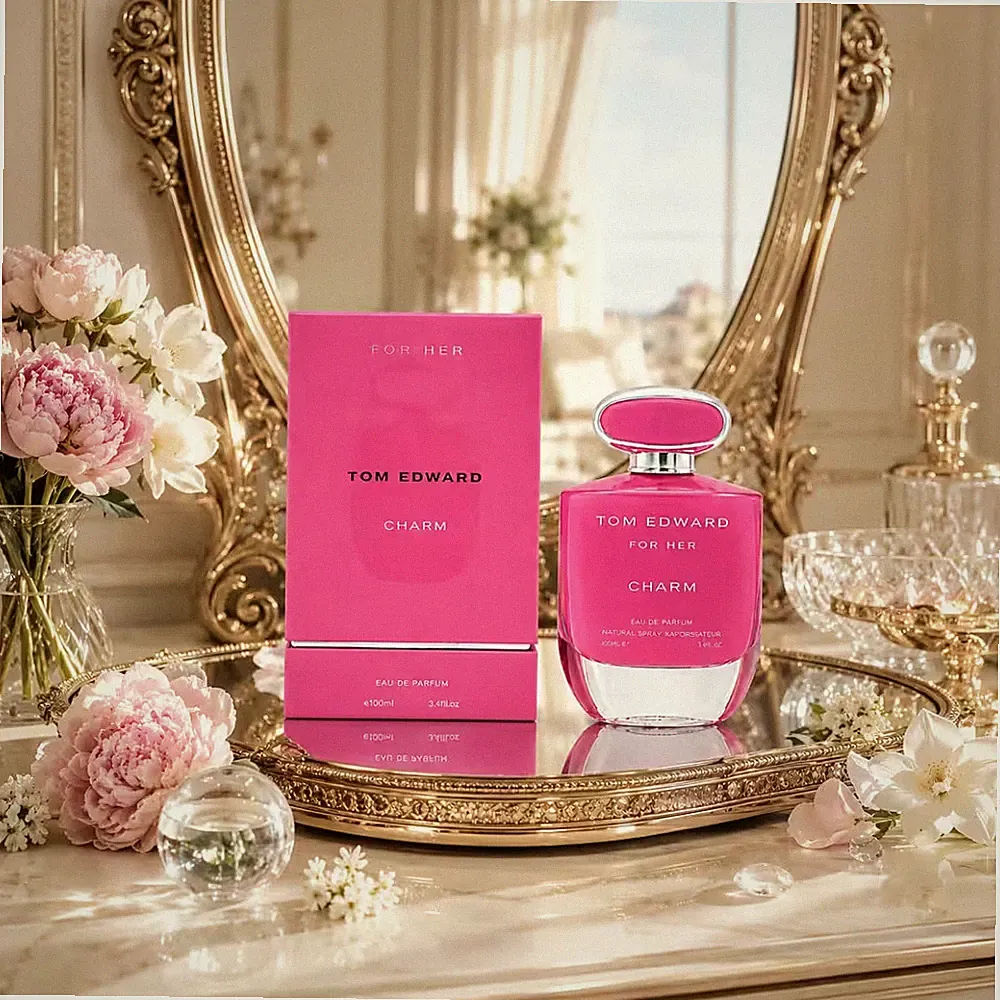 Eau de Parfum Tom Edward Charm for Her Damenduft, Frisch, Blumig, Aquatisch e100