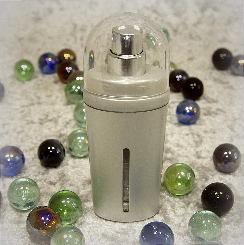 Edler TASCHENZERSTÄUBER Atomizer silber 15 ml - NEU