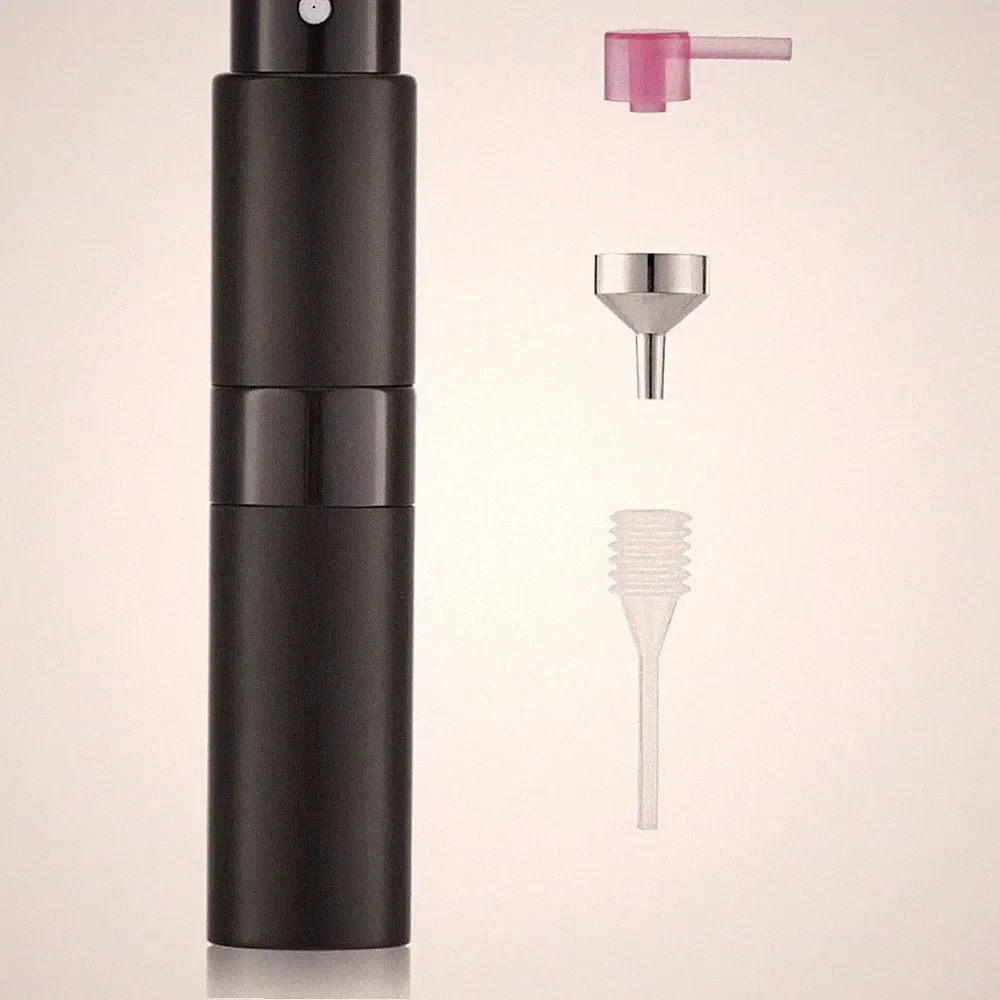 Eleganter 8ml Aluminium Parfümzerstäuber für Reisen - Nachfüllbar und Tragbar