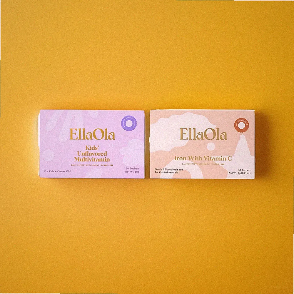 EllaOla Kid’s Essential Multivitamin ohne Geschmack + Eisen mit Vitamin C