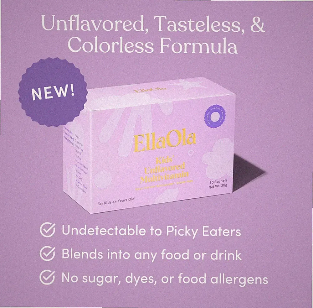 EllaOla Kinder Geschmacksneutral Multivitamin Zuckerfrei 1 Monatsvorrat