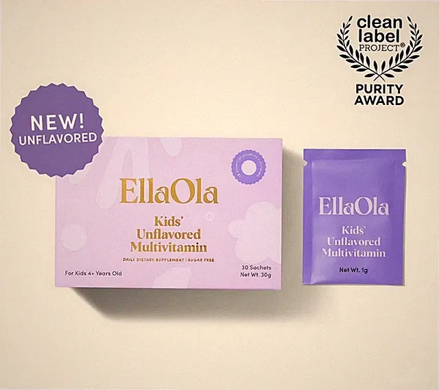 EllaOla Kinder Multivitamin ohne Geschmack für 4+ Jahre 30 Beutel