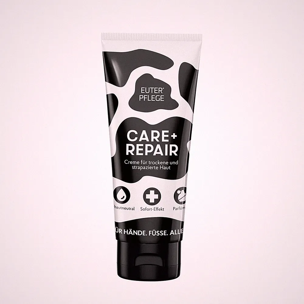 EUTERPFLEGE Care+Repair 100ml, Creme für trockene Haut, Handcreme ohne Parfüm