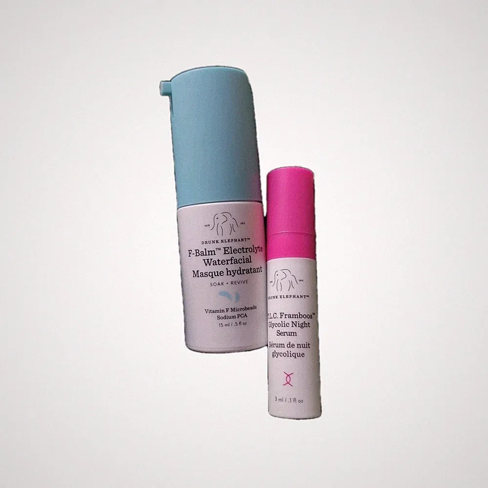 F-Balm Elektrolyt Waterfacial Feuchtigkeitsmaske 15 ml + Himbeeren Glykol 3 ml