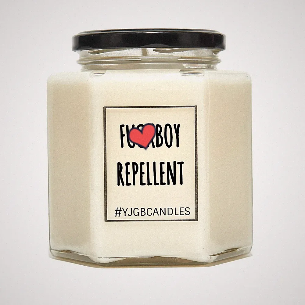 F**kboy Repellent lustige schwörende Duftkerze Witz Geschenk für Freunde