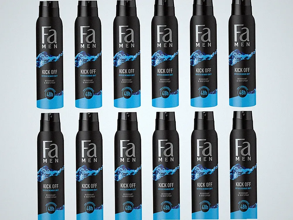 FA Deospray Men Kick Off 150ml, 12x 150 ml, 12er Pack, langanhaltende Frische