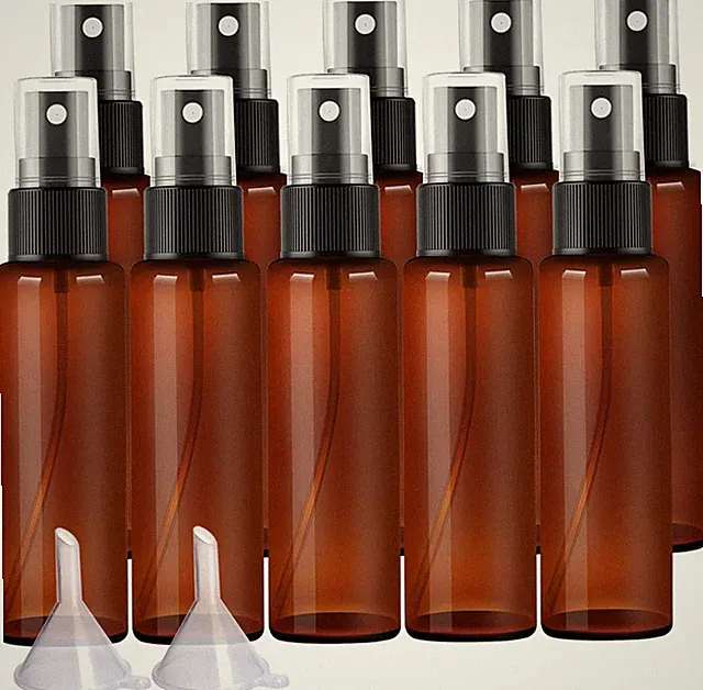 FANDAMEI 10 × 30Ml Pump Sprühflasche Mit Trichter, Zerstäuber 30Ml Sprayflasche