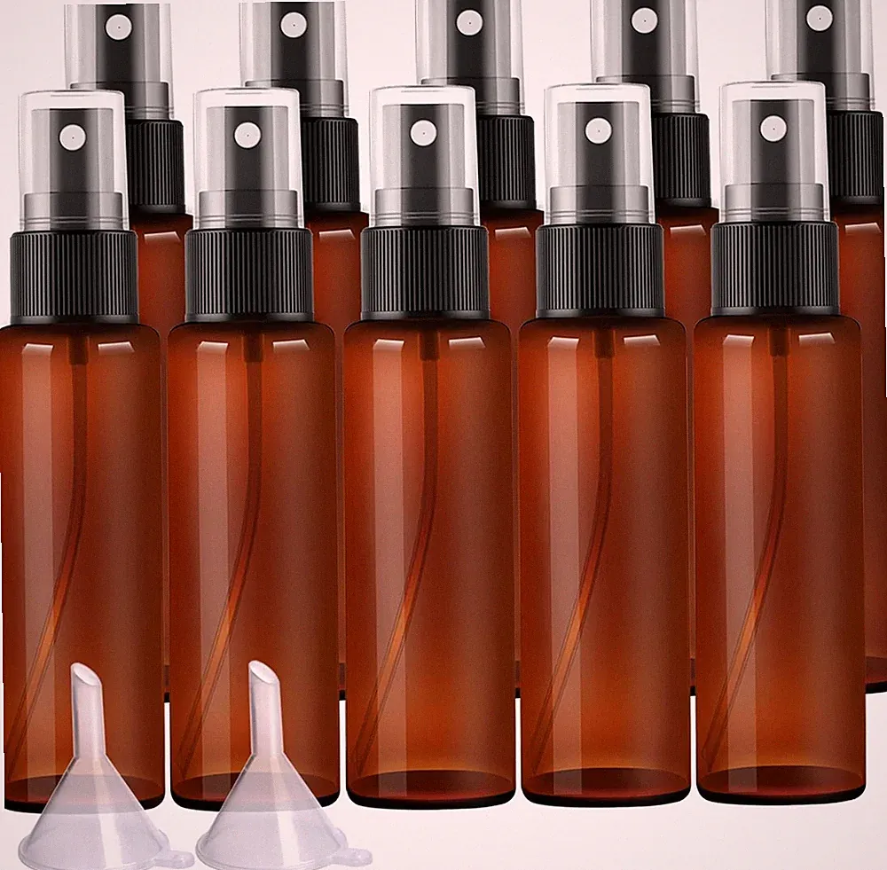 FANDAMEI 10 × 30ml Pump Sprühflasche mit Trichter, Zerstäuber 30ml Sprayflasche