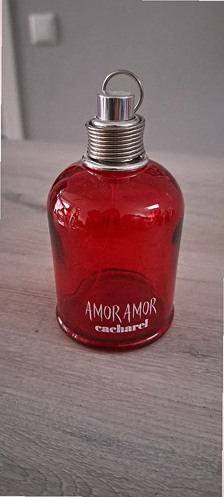 Flakon leer Parfumflasche Cacharel Amor Amor 100 ml leer EdT top