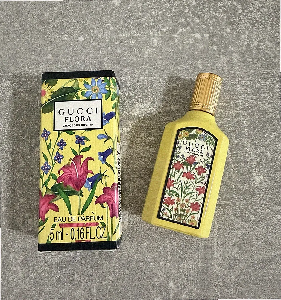 Flora Gorgeous Orchid von Gucci, Eau de Parfum Miniatur, 5 ml Neu uns ungeöffnet