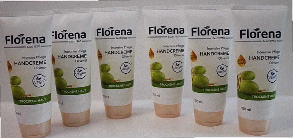 Florena Handcreme für trockene Haut 6 x 100 ml = 600 ml, Vegan