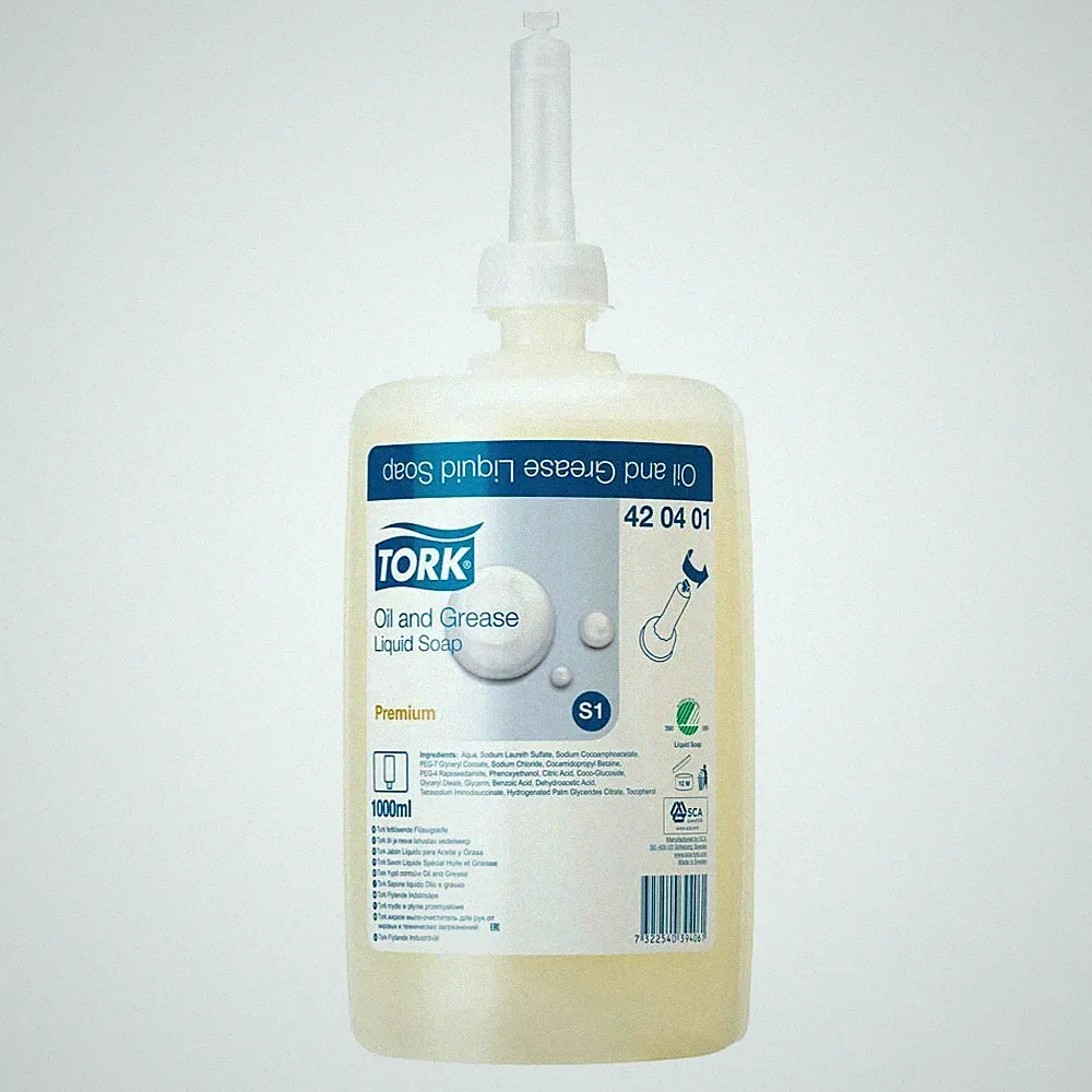 Flüssigseife Industrie parfümfrei 1000ml Oil & Grease Liquid Soap Tork