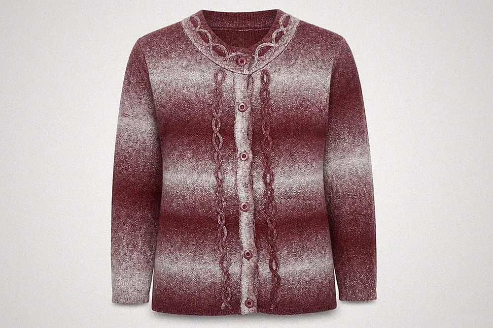 Fragrance Collections Damen Strickjacke Pullover Gr. M UK '' Rot Rundhals