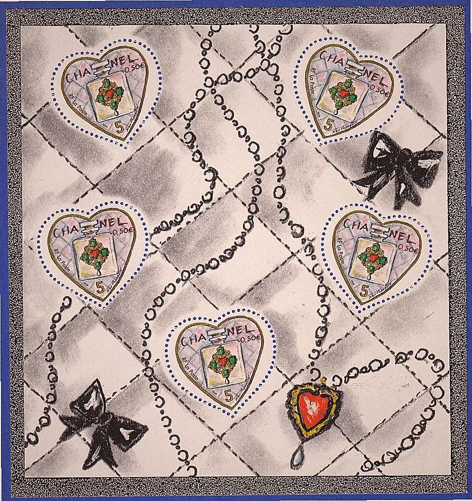 Frankreich 2004 Valentinstag Herzen Parfüm Chanel Nr. 5 Kleinbogen Mi-Nr 3774 **