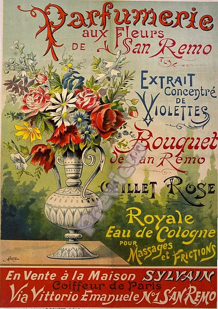Französische Parfümerie Reklame 1900 Druck Plakat Wand Jugendstil Foto Bild A4+